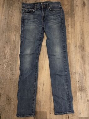 7 For All Mankind Women's Skinny Jeans in Medium Blue Wash